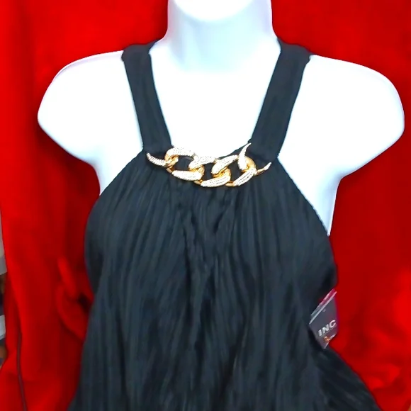 NWTπFREE GIFT INCLUDED Raffle Double-Layer Gold Crystal Chain Necklace Blouse - Picture 4 of 17